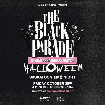 The Black Parade Halloween Emo Night Saskatoon at Amigos - Oct 30 2026