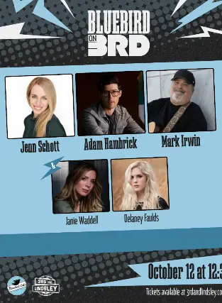Bluebird On 3rd featuring Jenn Schott , Adam Hambrick & Mark Irwin with Janie Waddell + Delaney Faulds