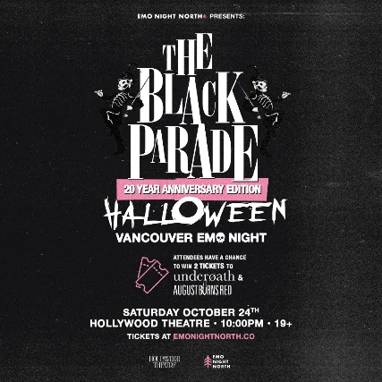 The Black Parade Halloween Emo Night Vancouver at Hollywood Theatre - Oct 24 2026